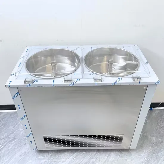 Automatic Fried Ice Cream Machine LJZ200-2 Double Pan - Image 2